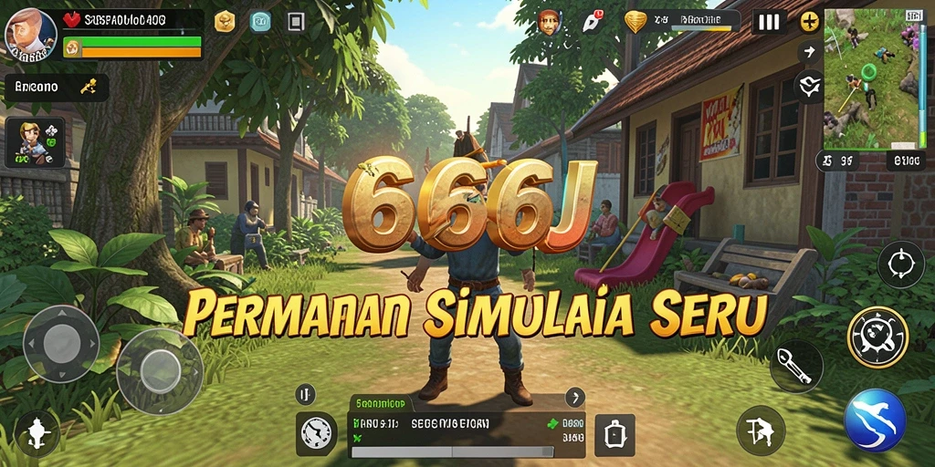 Screenshot utama <strong>666J</strong> menunjukkan gameplay simulasi yang mendalam dan interaktif.
