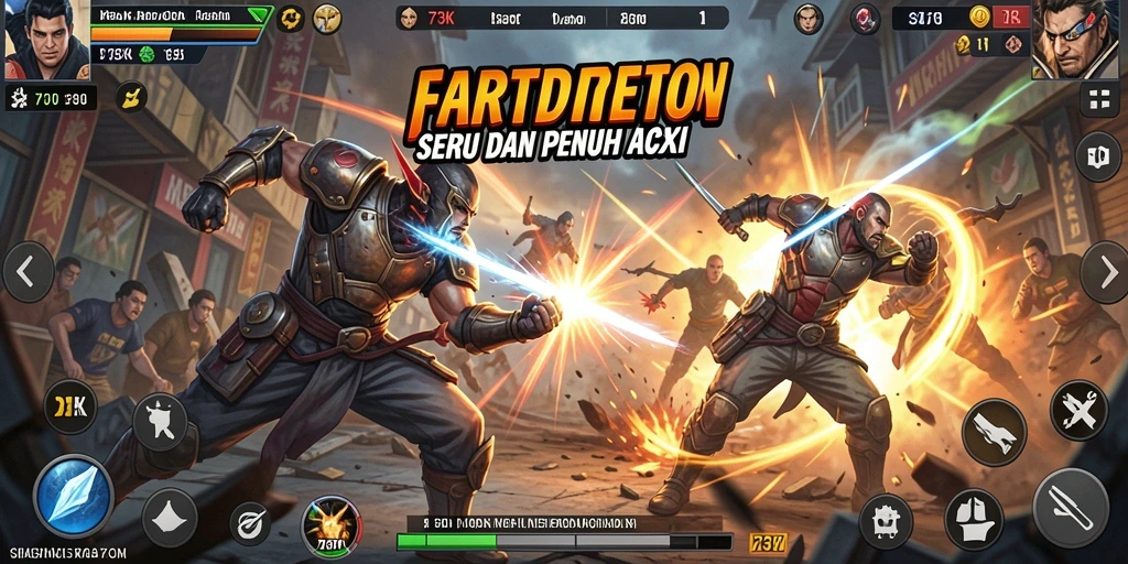 Tangkapan layar gameplay 73K yang menegangkan dan penuh aksi.