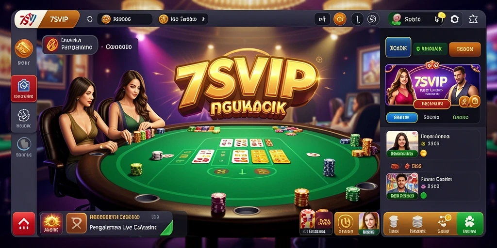 Tampilan gameplay menarik dari 7SVIP saat bermain Live Casino.