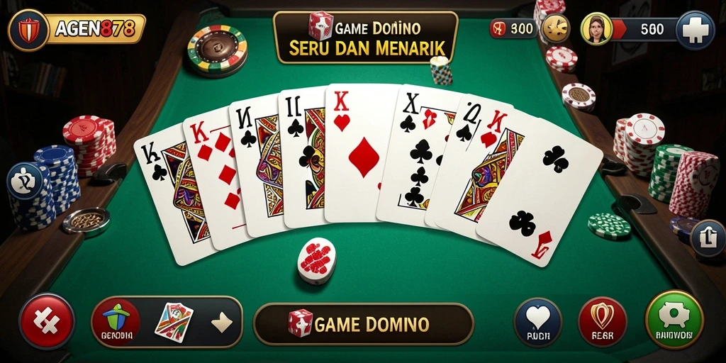 Gameplay AGEN878 yang seru dan penuh strategi dalam permainan Domino.