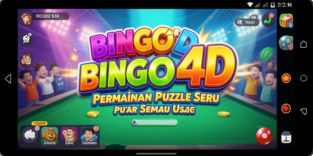 Screenshot gameplay BINGO4D yang menunjukkan tantangan puzzle yang seru.