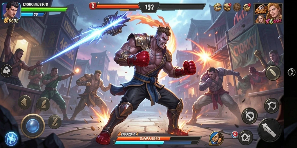 Tampilan gameplay CW8888 dengan pertarungan yang mendebarkan.