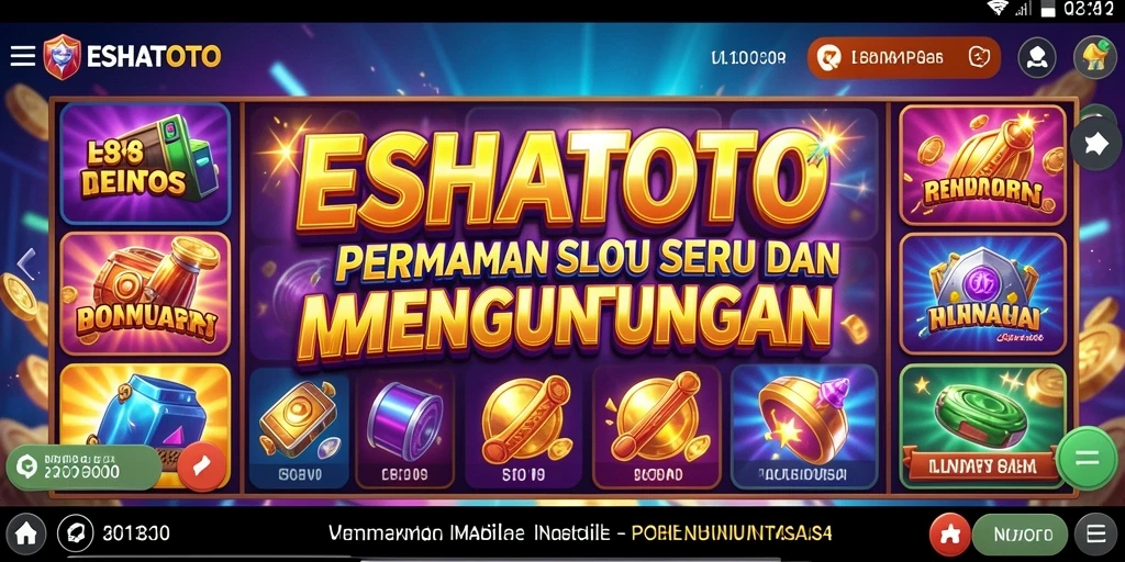 Screenshot gameplay ESHATOTO menampilkan keseruan putaran mesin slot.