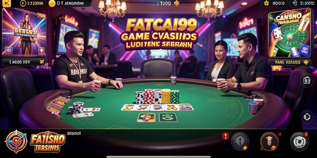 Tampilan gameplay seru di aplikasi Live Casino FATCAI99.