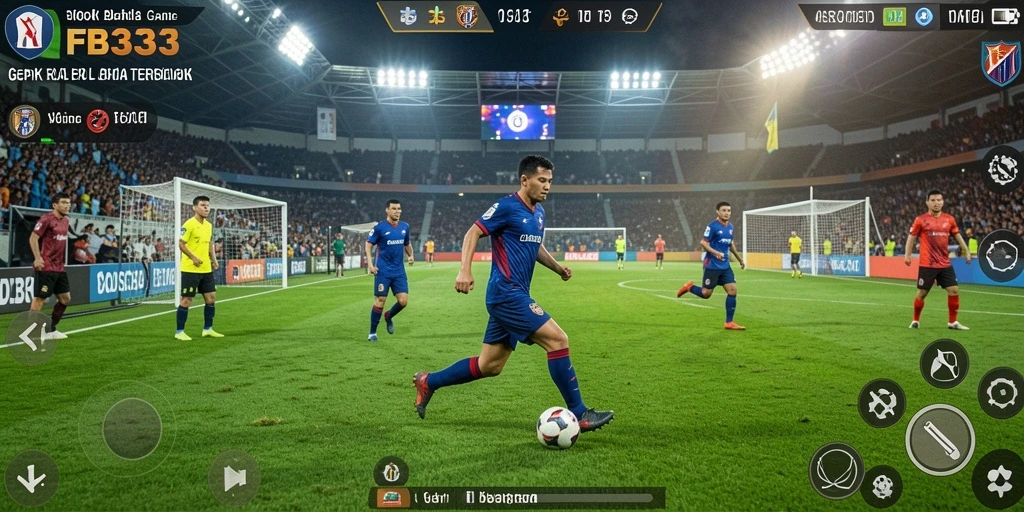 Tampilan gameplay FB333 yang seru dengan aksi sepak bola mendebarkan.