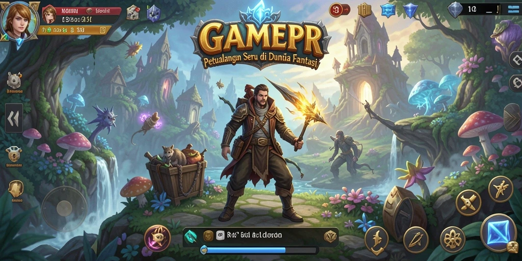 Tampilan screenshot GAMERP menunjukkan aksi mendebarkan dalam dunia petualangan.