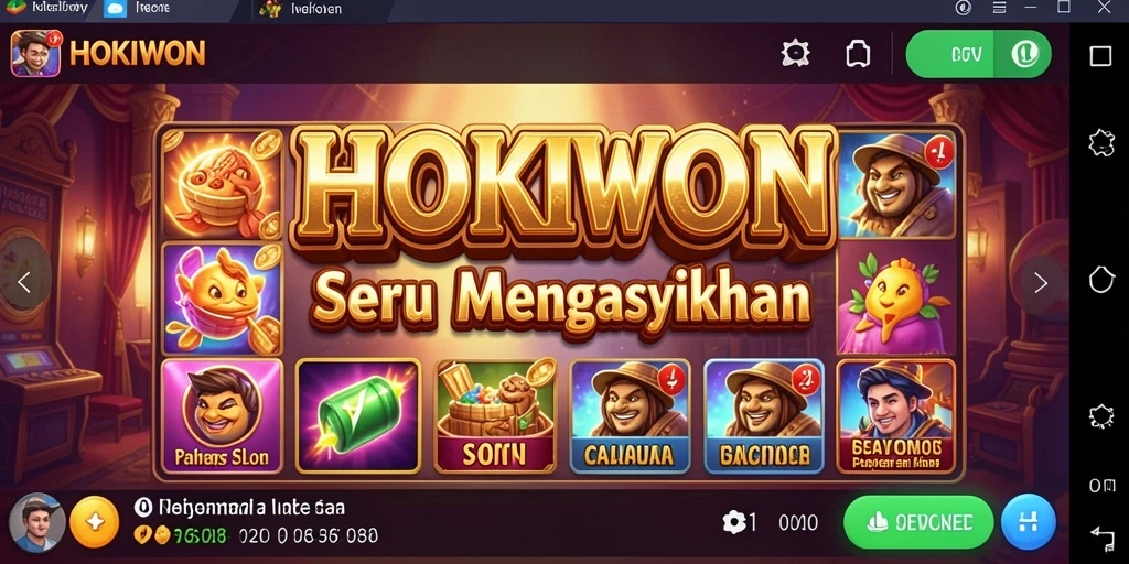 Tampilan gameplay HOKIWON yang seru dan penuh warna.