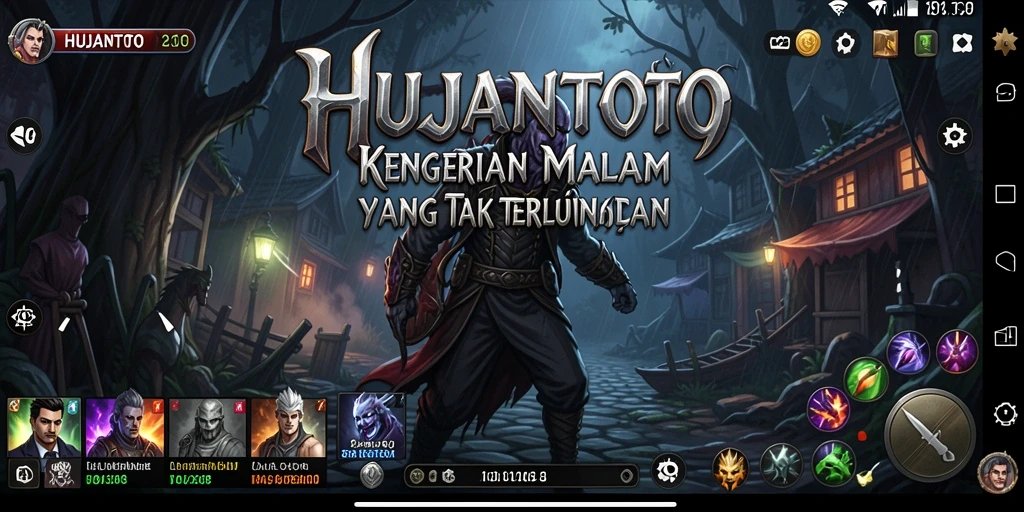 Tampilan gameplay menegangkan dari HUJANTOTO saat menjelajahi tempat yang angker.