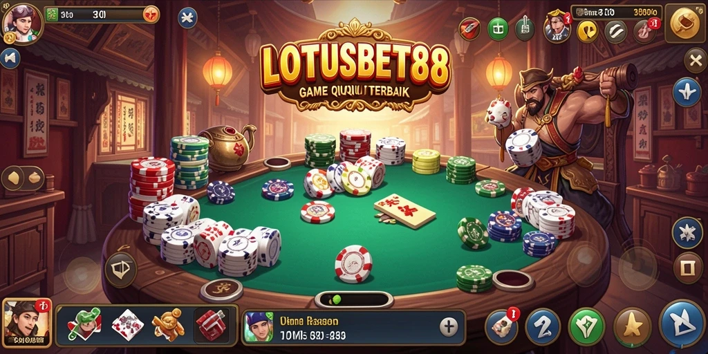 Screenshot LOTUSBET88 menampilkan gameplay seru permainan QiuQiu.