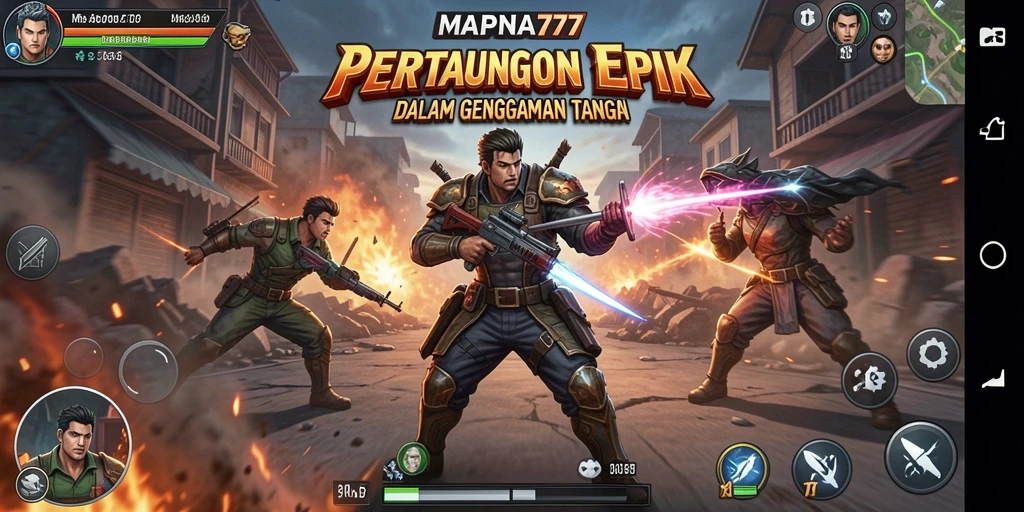 Screenshot gameplay MAPNA777 menampilkan pertarungan yang seru dan intens.