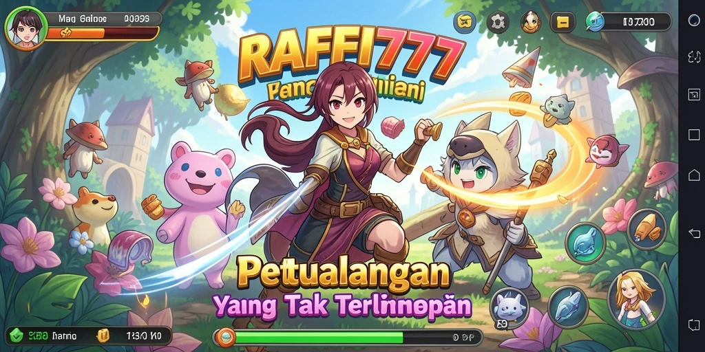 Tampilan gameplay RAFFI777 yang memukau dalam dunia anime.