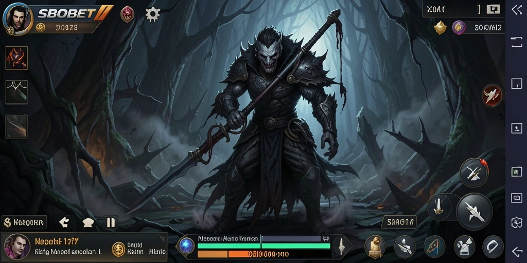 Screenshot menampilkan suasana mencekam dalam gameplay SBOBET.