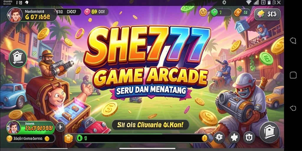 Tampilan seru dari gameplay SHE777 yang mendebarkan.