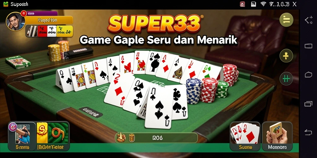 Tampilan gameplay seru dari game Gaple SUPER33.